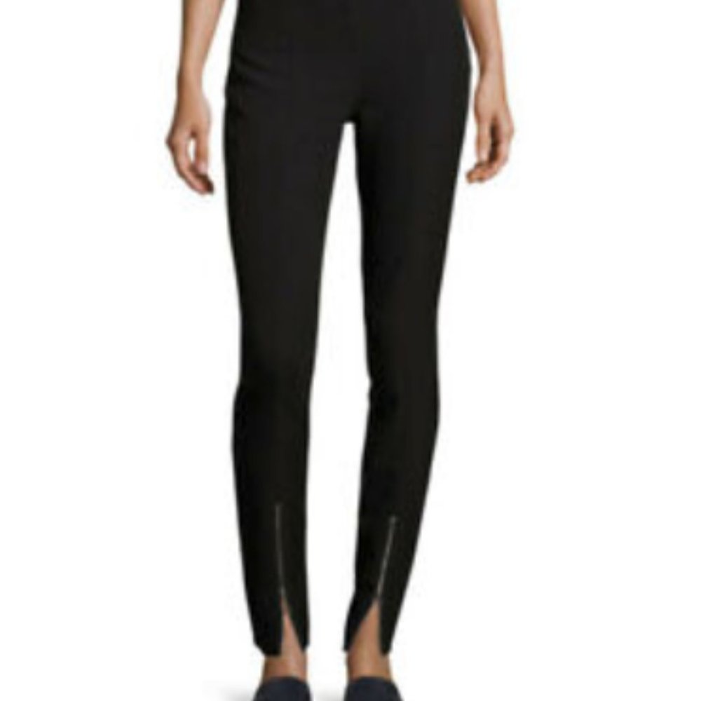 EUC Elizabeth & James Eddine Black High-Waist Skinny Zip-cuff Ponte Pants Size 2 - Picture 2 of 9
